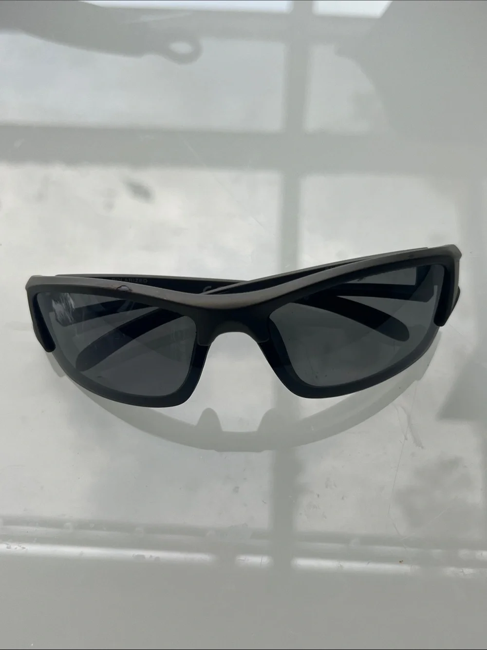 Panama Jack Polarized Black Sport Wrap Sunglasses